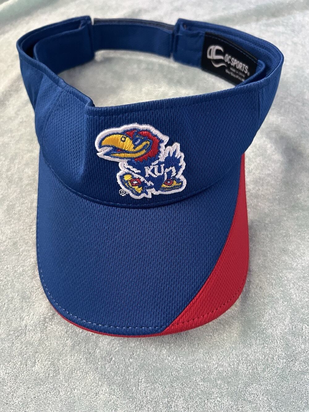 OC Sports Kansas Jayhawks Visor NCAA Basketball Football Moisture Wicking